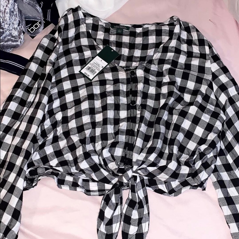 Long sleeve crop top lose